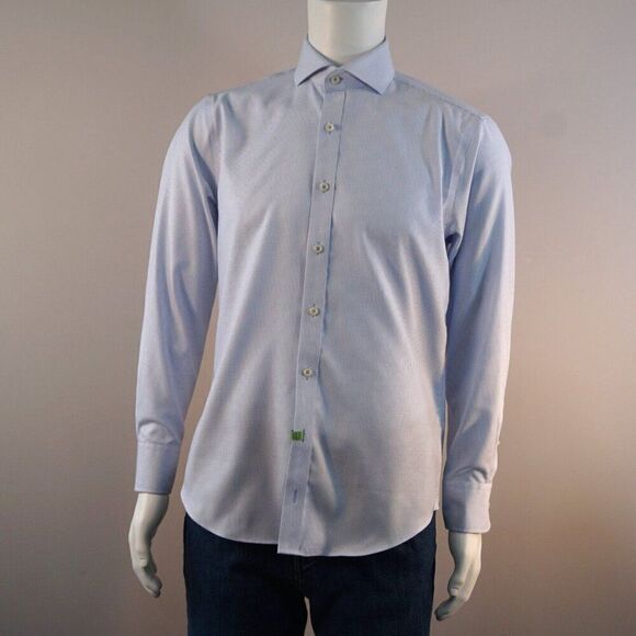 Twillory Shirt Men 15.5 32/33 Light Blue Button Up Tailored Safe Cotton Non Iron - Picture 2 of 11